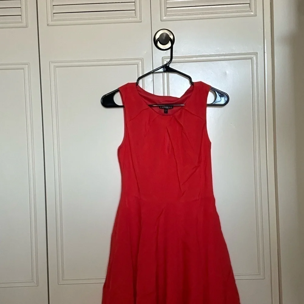Express coral red dress size 2 - Picture 1 of 4